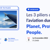 affiche Les 3 Piliers de l’aviation durable : Planet, Profit, People