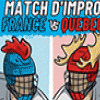 affiche MATCH D'IMPRO - FRANCE vs QUEBEC